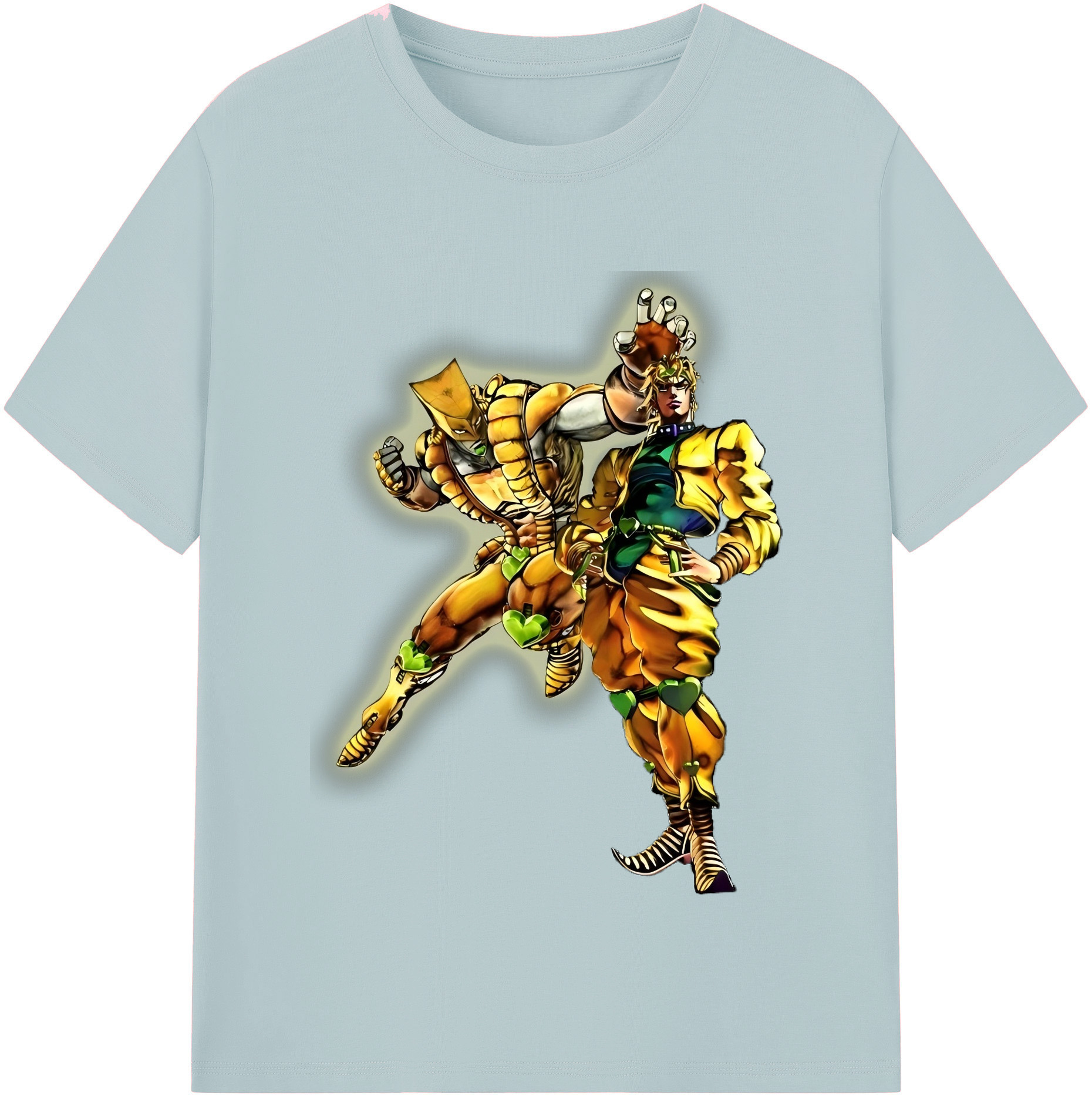 （画像用） ジョジョの奇妙な冒険 ディオ?ブランドー JoJo's Bizarre Adventure Dio Brando 綿100％半袖Tシャツ（フロントプリント）